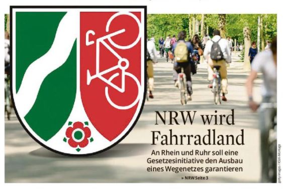 NRW wird Fahrradland - An Rhein und Ruhr soll eine Gesetzesinitiative den Ausbau eines Wegenetzes garantieren.